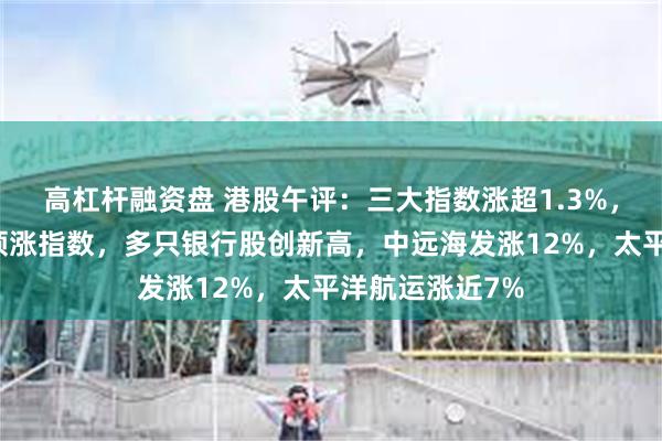 高杠杆融资盘 港股午评：三大指数涨超1.3%，科技、金融股领涨指数，多只银行股创新高，中远海发涨12%，太平洋航运涨近7%