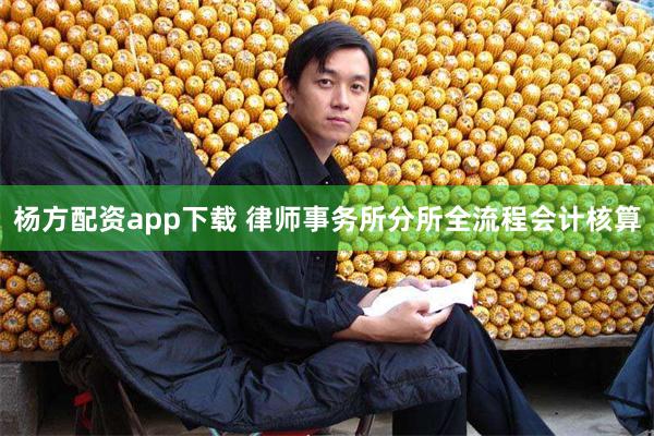 杨方配资app下载 律师事务所分所全流程会计核算