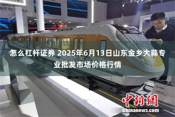 怎么杠杆证券 2025年6月13日山东金乡大蒜专业批发市场价格行情