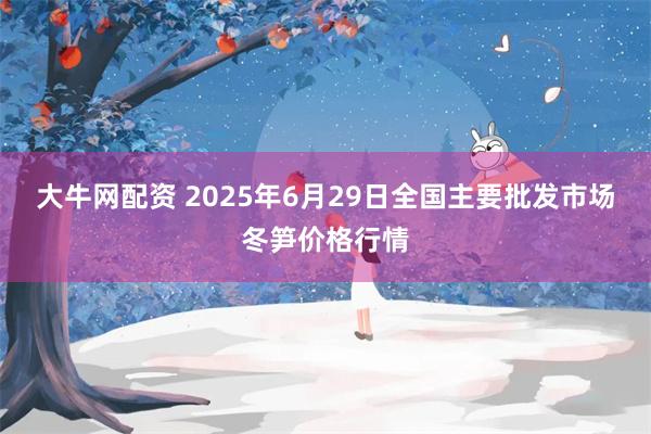 大牛网配资 2025年6月29日全国主要批发市场冬笋价格行情